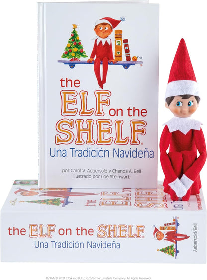 Elf On The Shelf_ lingua italiana, con libro illustrato, scatola dei ricordi e certificato ufficiale di adozione