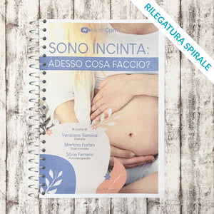 Servizio stampa e-book "Sono incinta. Adesso cosa faccio?" di Nutricam - Rilegatura con spirale